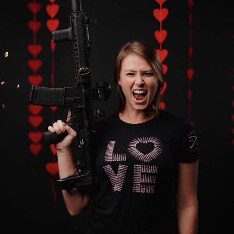 Valentine's Day Tees for Women who love guns