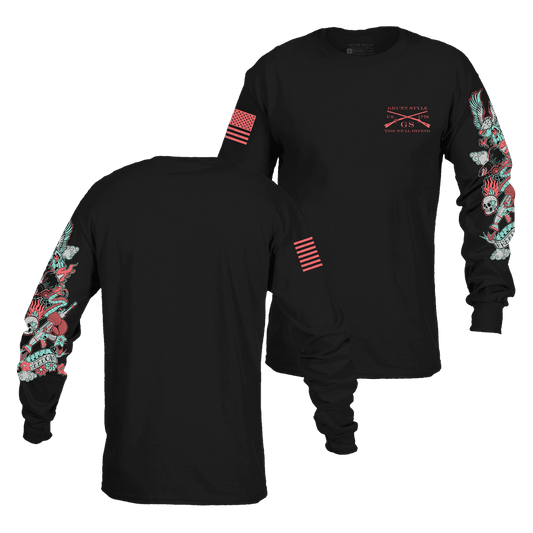 I Survive Long Sleeve Shirt - Patriotic Work Out Clothing – Grunt Style, LLC