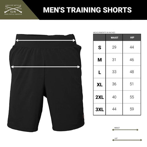 Men's Training Short Updated Size Chart