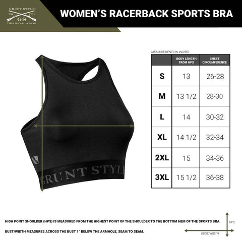 Size Chart  Women Sports Bra – Grunt Style, LLC
