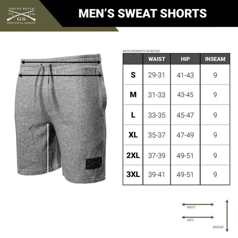Gym Shorts | Sweat Shorts - Military Green – Grunt Style, LLC