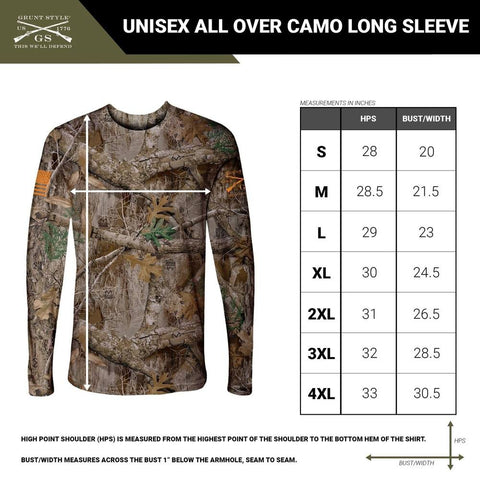 Size Chart | Realtree Camo Shirt - Long Sleeve – Grunt Style, LLC