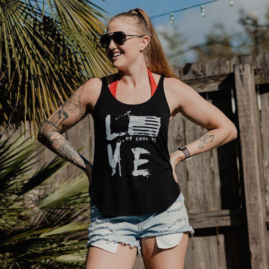 Women's Easy Rider Flowy Tank - Black