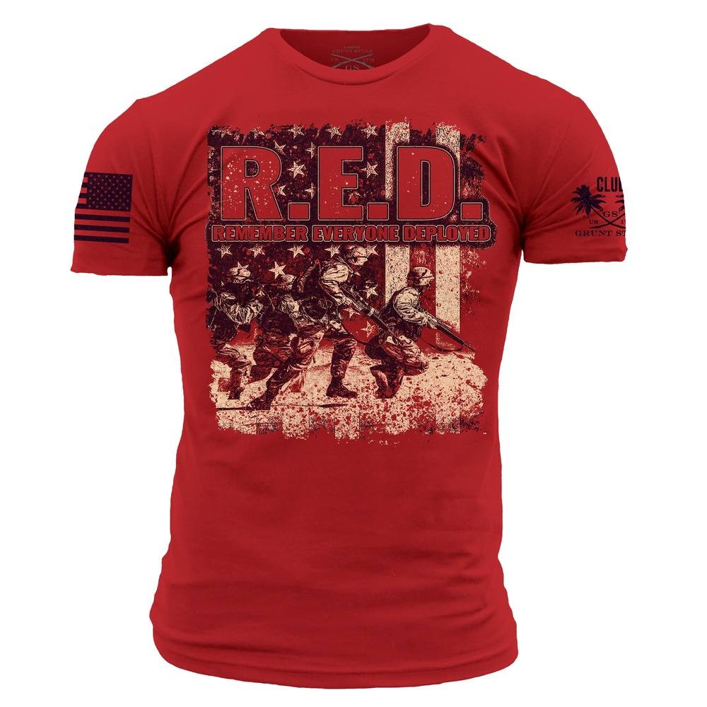 grunt style red shirt