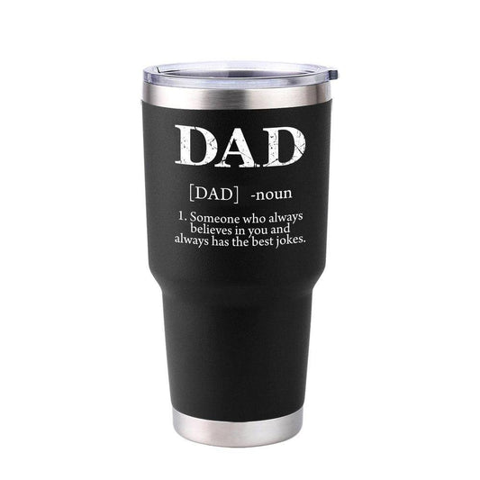 Dad Defined 20oz Tumbler - Black - Patriotic Apparel