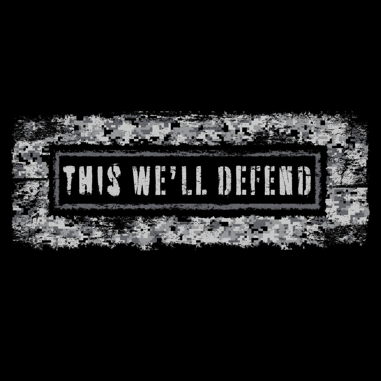 This We'll Defend Sleeve Black Digi Camo Sweatshirt | Grunt Style 
