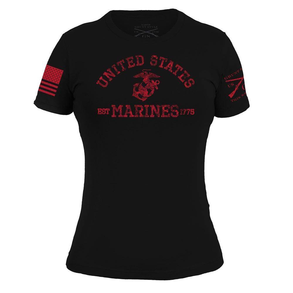USMC - Women's Est. 1775 - Black – Grunt Style LLC