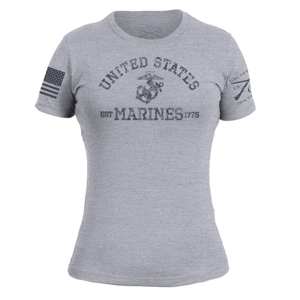 USMC - Women's Est. 1775 - Heather Grey – Grunt Style LLC