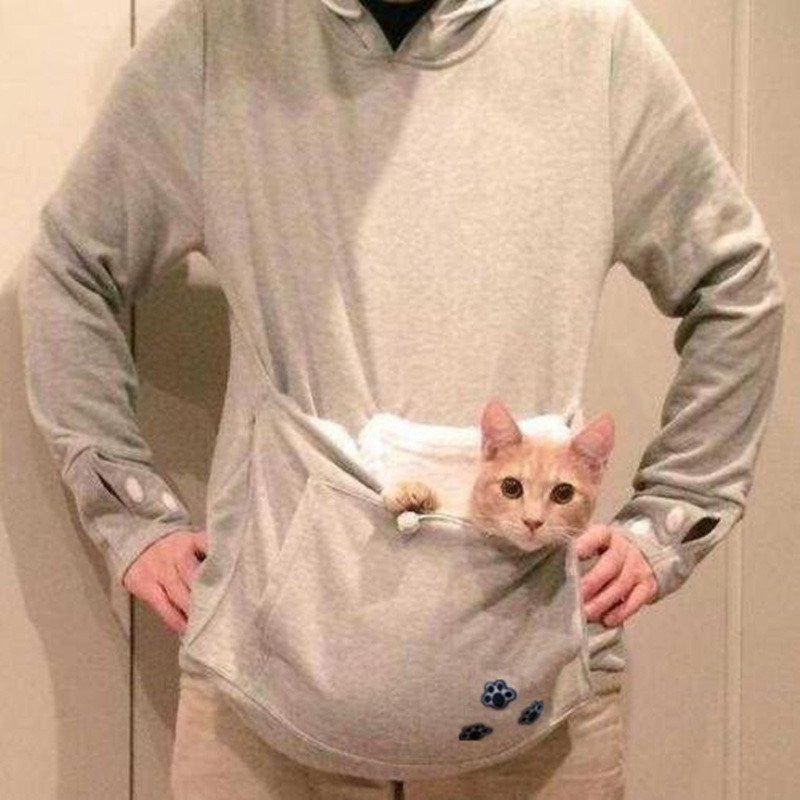 cat hoodie with kangaroo pouch