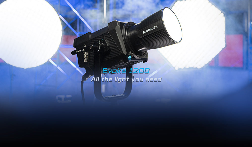 Nanlux Evoke 1200 LED Spot Light Kit W/ Fresnel Lens and Hard Case–  CINEGEARPRO SHOP