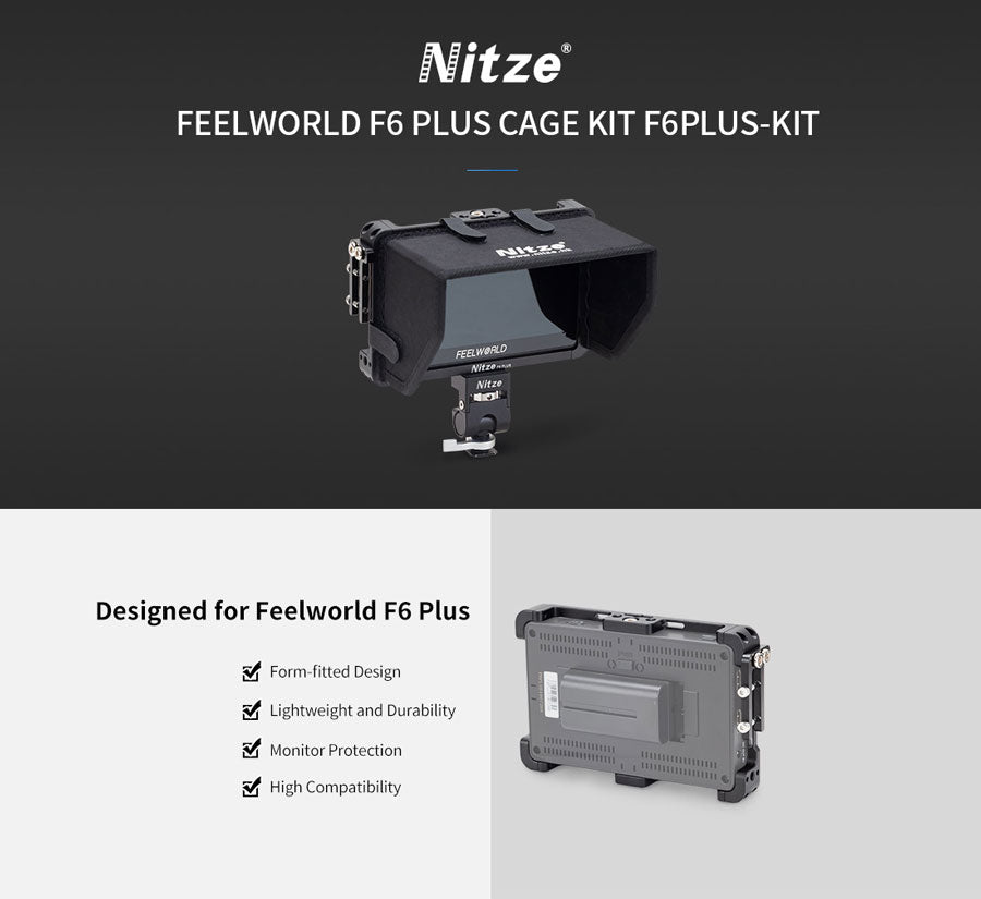 Nitze Monitor Cage for Feelworld F6 Plus 