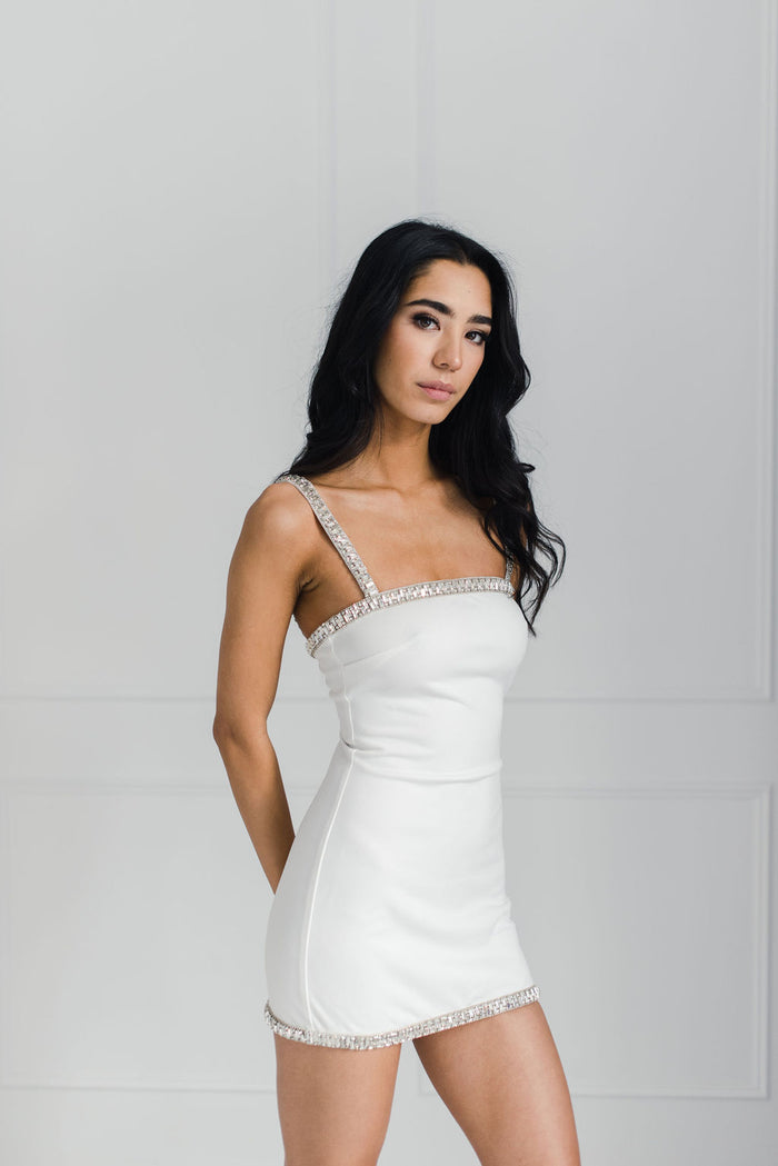 RENT- retrofete Regina Dress- White