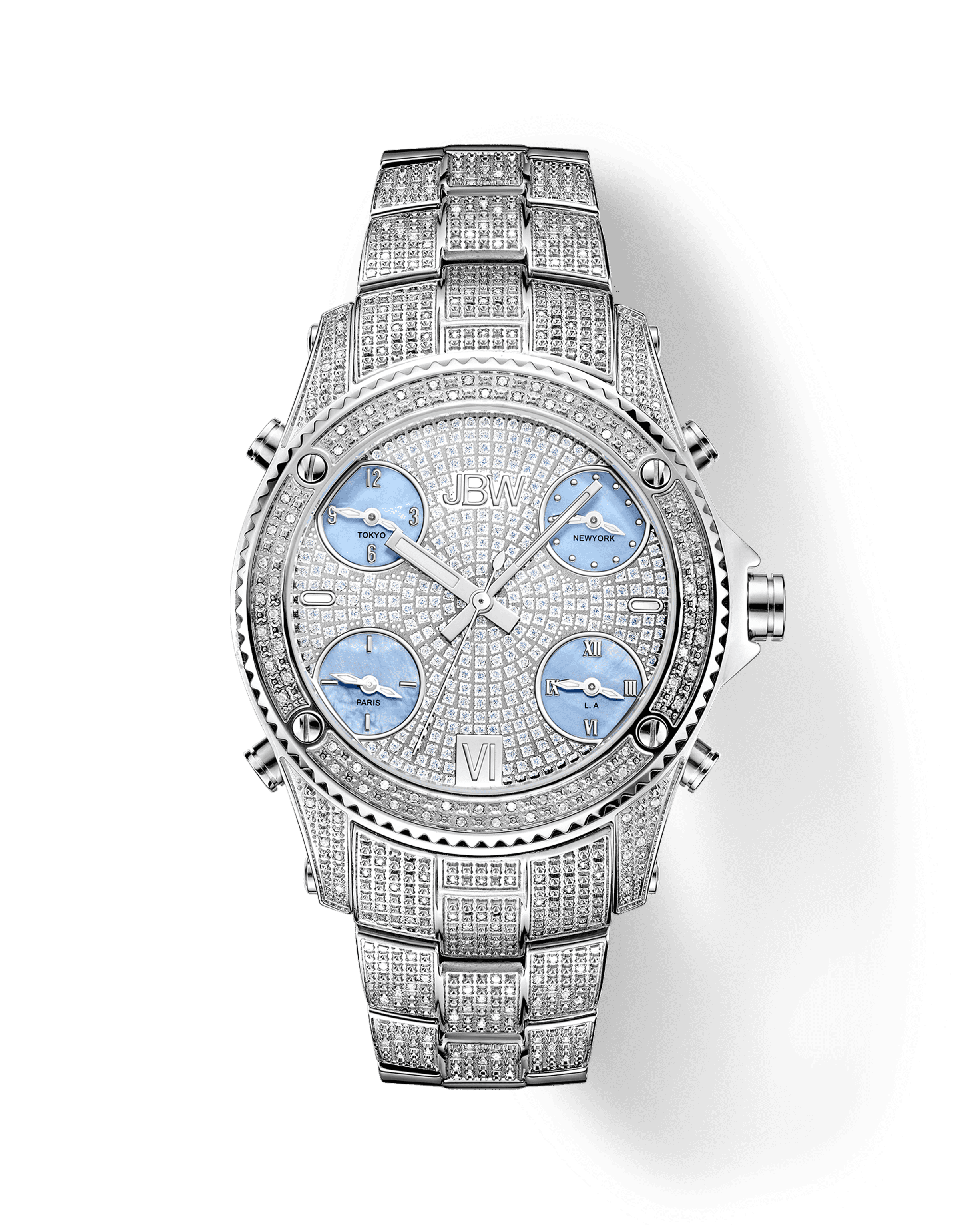 Ladies' JBW Cristal 34 1/8 CT. T.W. Diamond and Crystal Watch with  Silver-Tone Dial (Model: J6383C) | Zales