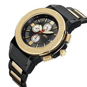 JBW Saxon JB-6101-K | Men's Black & Gold Diamond Watch – JBW Watches