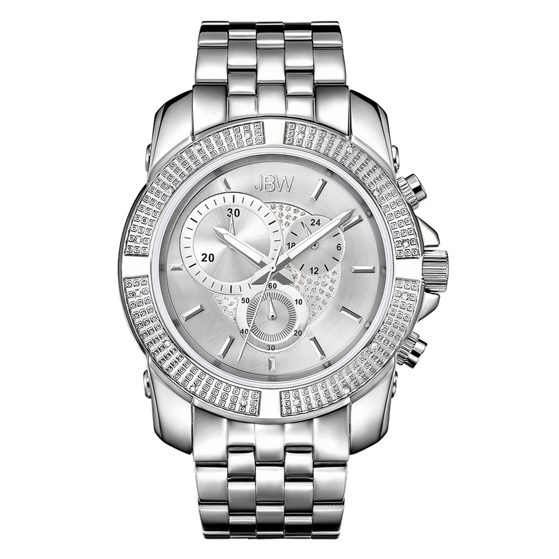 Jbw Warren J6331b Stainless Steel Diamond Watch Front 