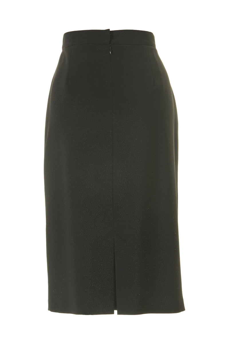 Busy Clothing Womens Sparkle Black Pencil Skirt