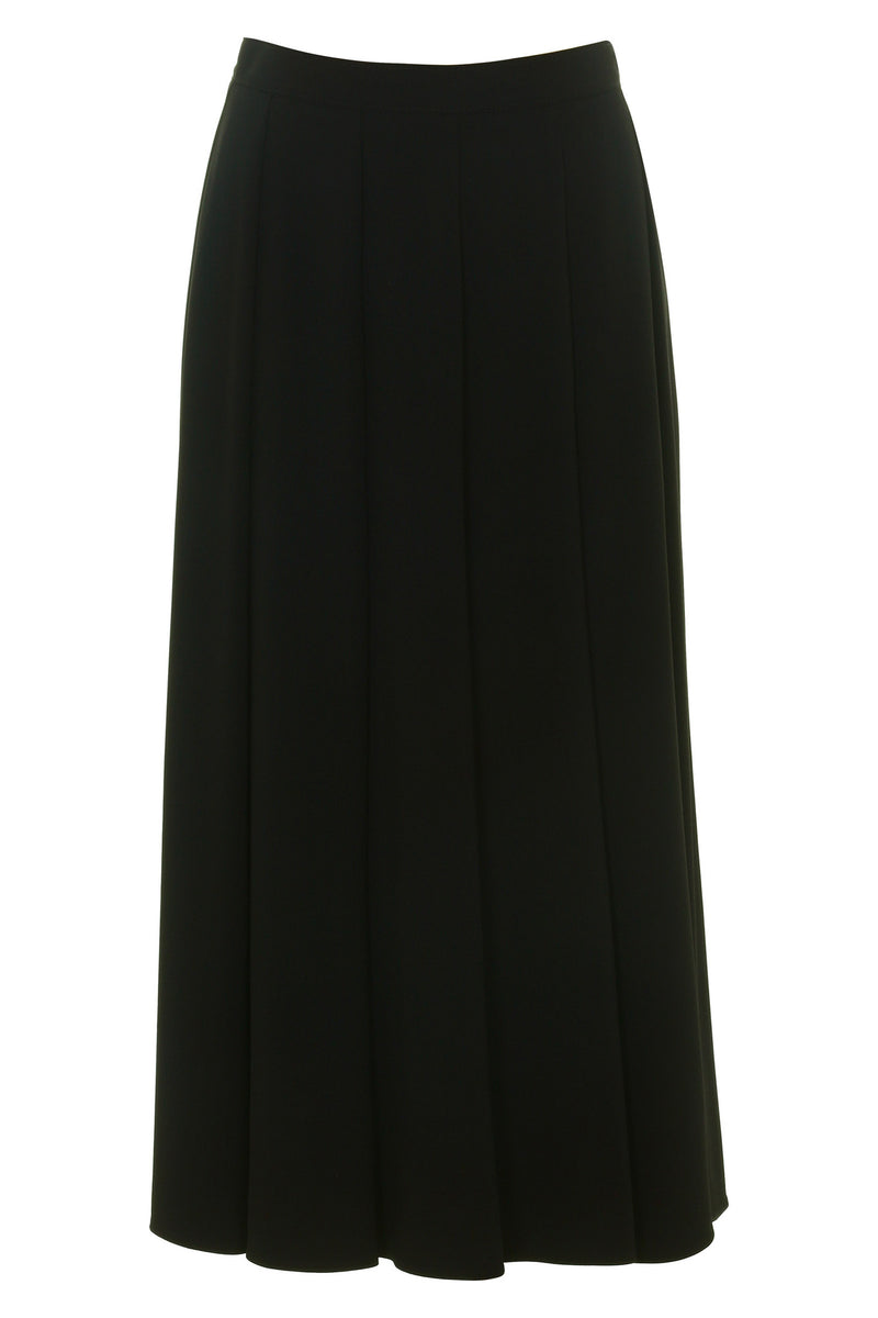 Busy Clothing Womens Black Long Flared Panelled Skirt with Elastane