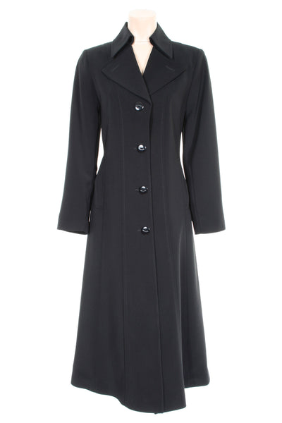 Busy Clothing Womens Black Long Trench Coat Mac