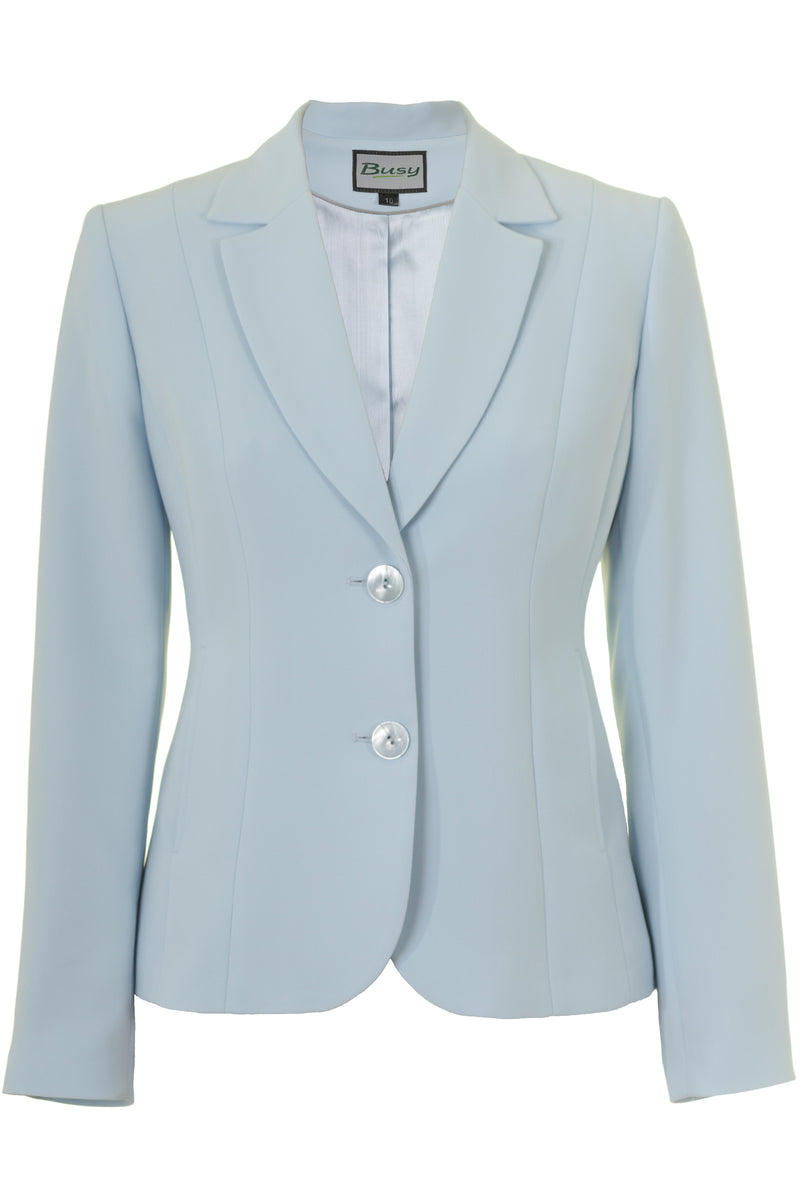 Busy Clothing Womens Light Blue Suit Jacket
