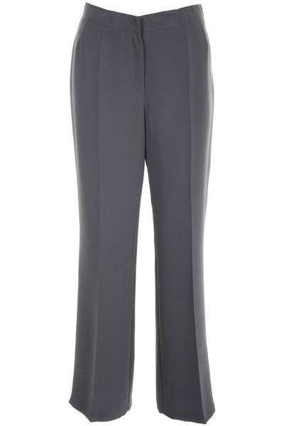 Gainsboro and Pale Oyster Gray Stripes Regular Fit Cotton Pant For Women