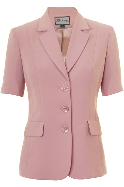 pink short sleeve jacket