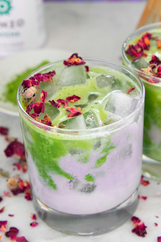 matcha rose latte 