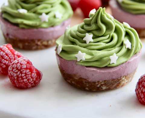  A matcha raspberry mini cheesecake recipe