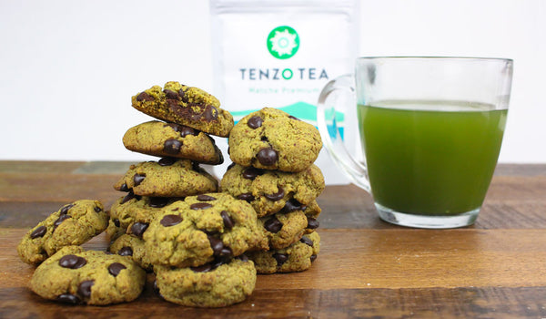 Healthy Chocolate Chip Cookies, Matcha Mint Chip