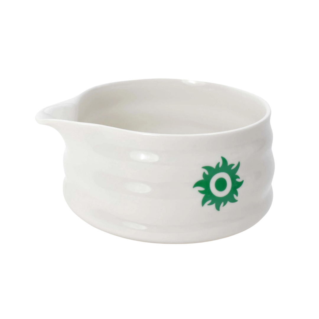 White Matcha Bowl with Pour Spout