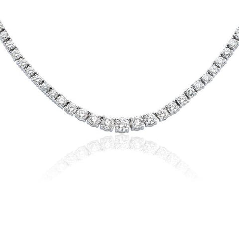 Graduated Diamnd Tennis Necklace- 20 Ct