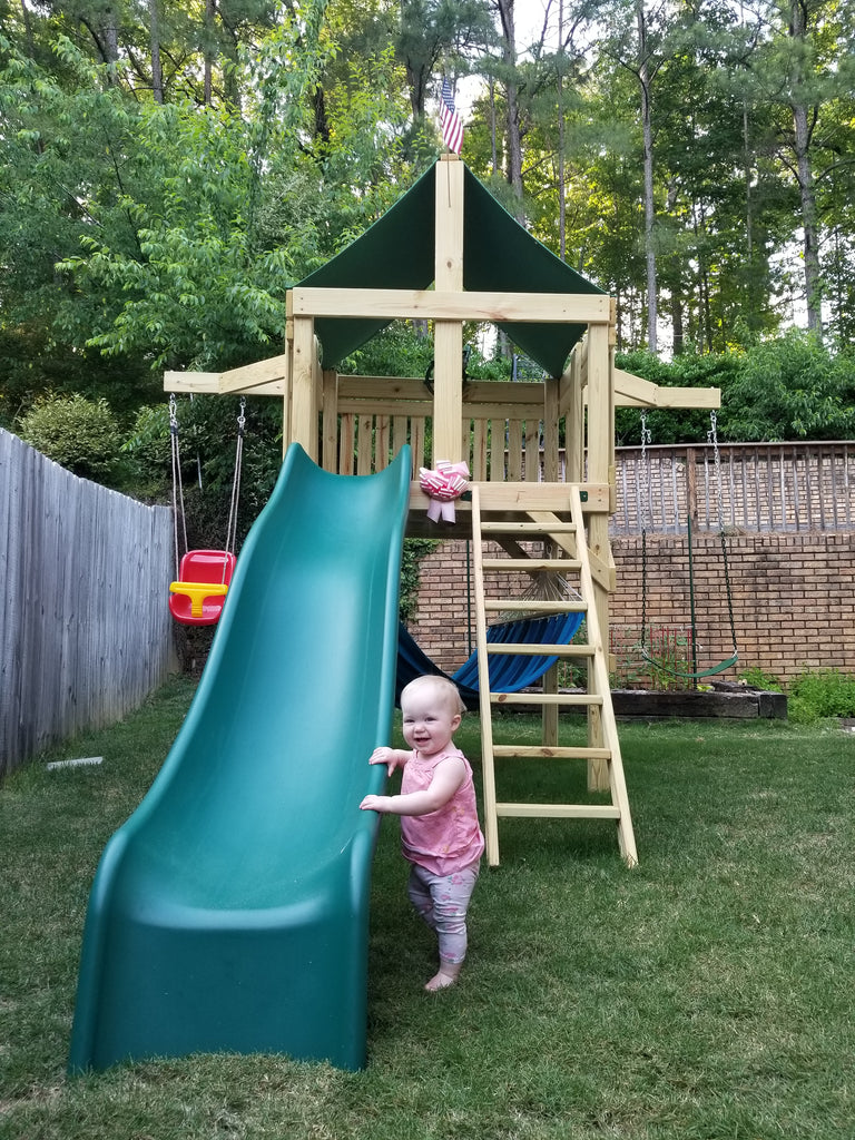 space saver swing set