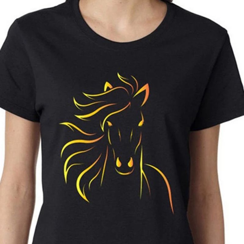  T  Shirt  Marquage Cheval couleur  Chevaux Passion