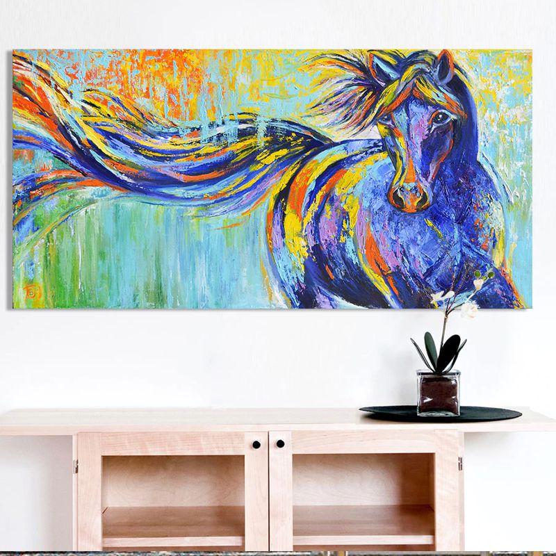  Tableau  impression  sur  toile  Cheval flashi Chevaux Passion