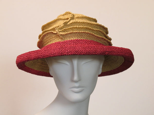 Lido packable straw hat by Kabuki Design Studio