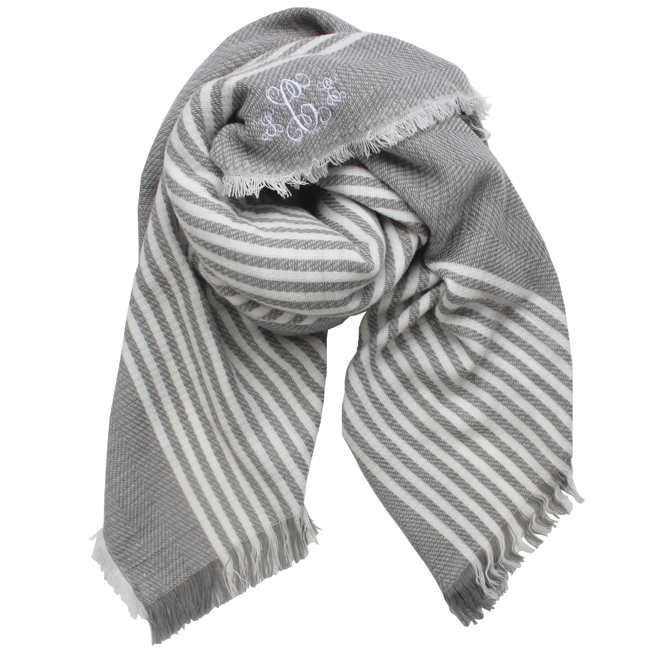 grey and gold scarf