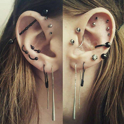 Triple Flower Helix Piercing Tragus Cartilage Earring Stud Jewelry 16G –  Impuria Ear Piercing Jewelry