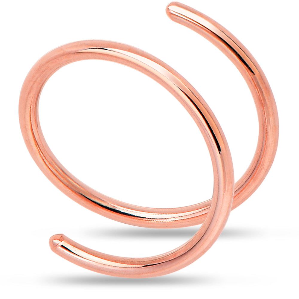 Copper Half Round Rings - 14g 21/128 - perfect for spiral