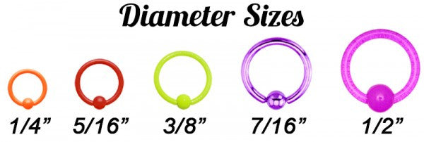 Jewelry Diameter Chart