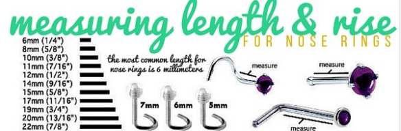 Nose Ring Gauge Size Chart