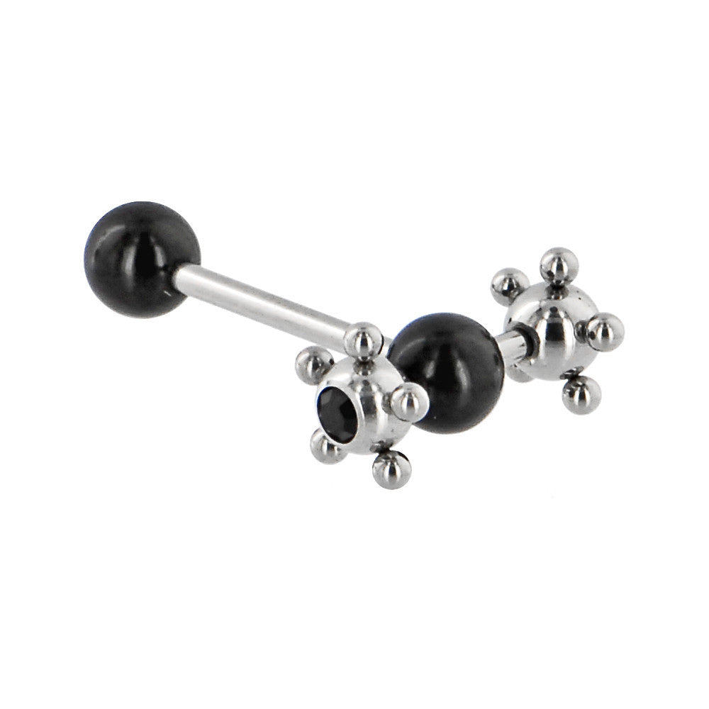 Black Gem Surgical Steel SPINNER 