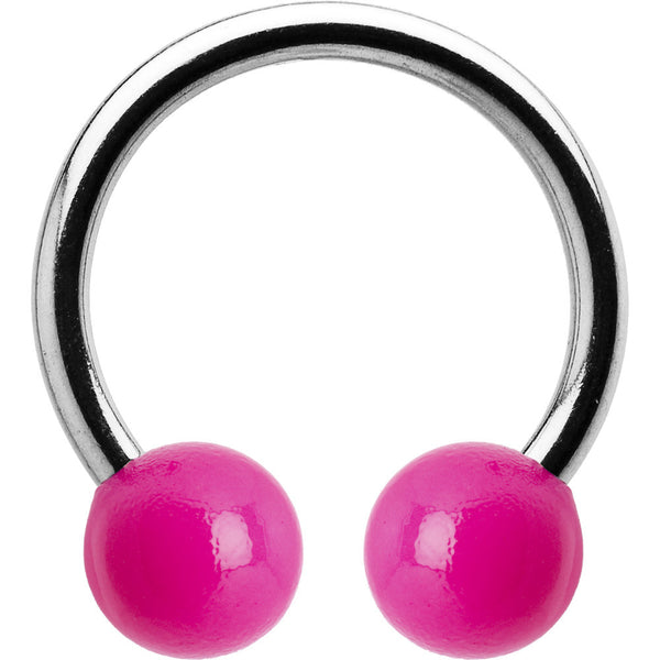 Pink Neon Horseshoe Circular Barbell – BodyCandy
