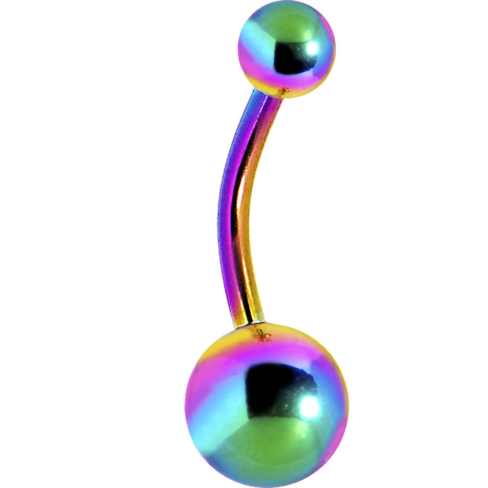 Rainbow Anodized Titanium Belly Ring 