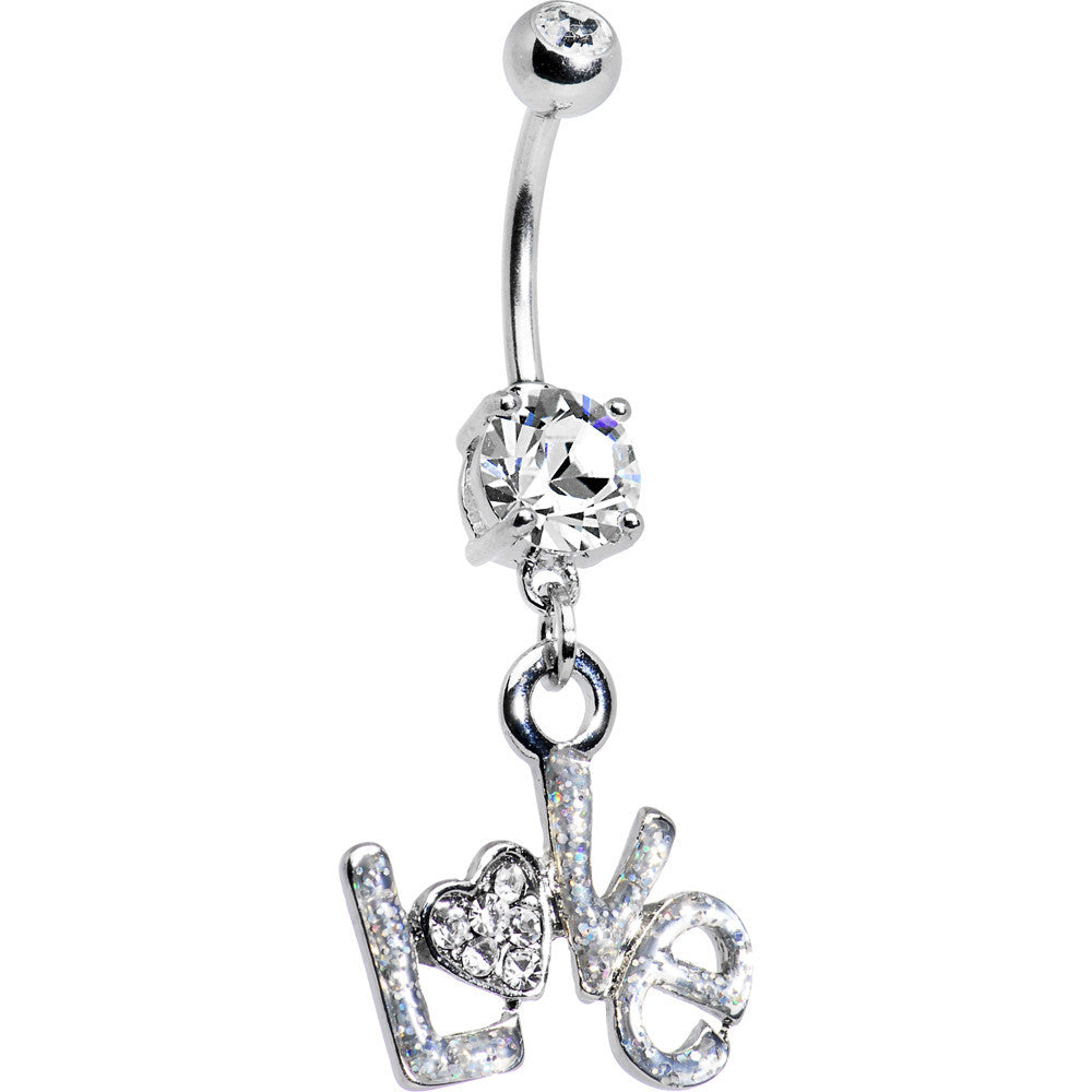 Crystalline Gem Love Belly Ring Bodycandy