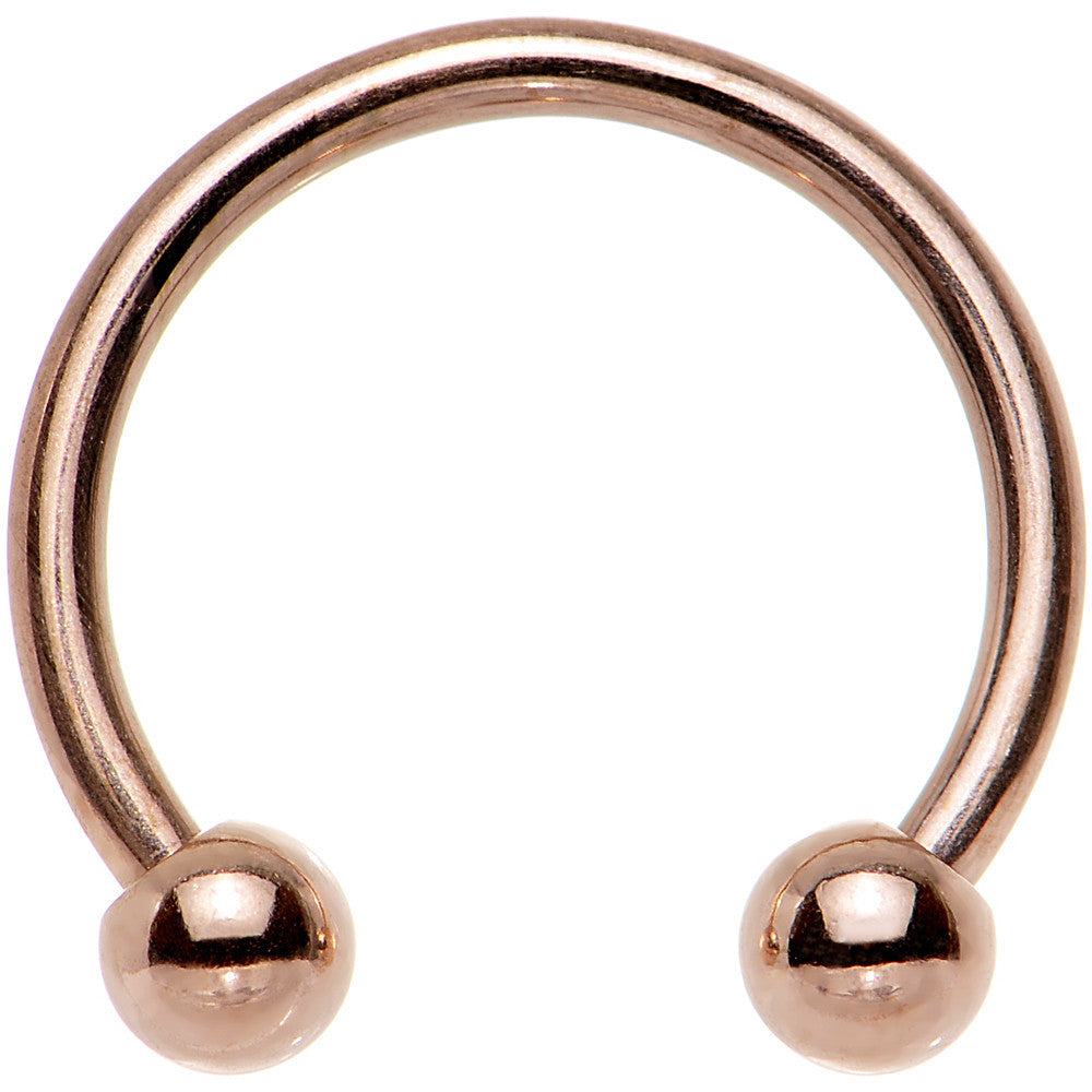 16 Gauge 3/8 Rose Gold Tone Horseshoe 