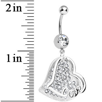 Aqua Gem Swimming Turtle Belly Ring