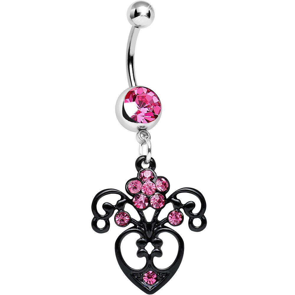 316l Surgical Steel Hematite Belly Ring 3/8