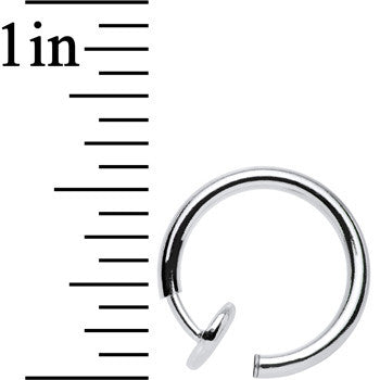 3/8 Black Titanium IP Spring Loaded Fake Nose Ring Body Jewelry Hoop