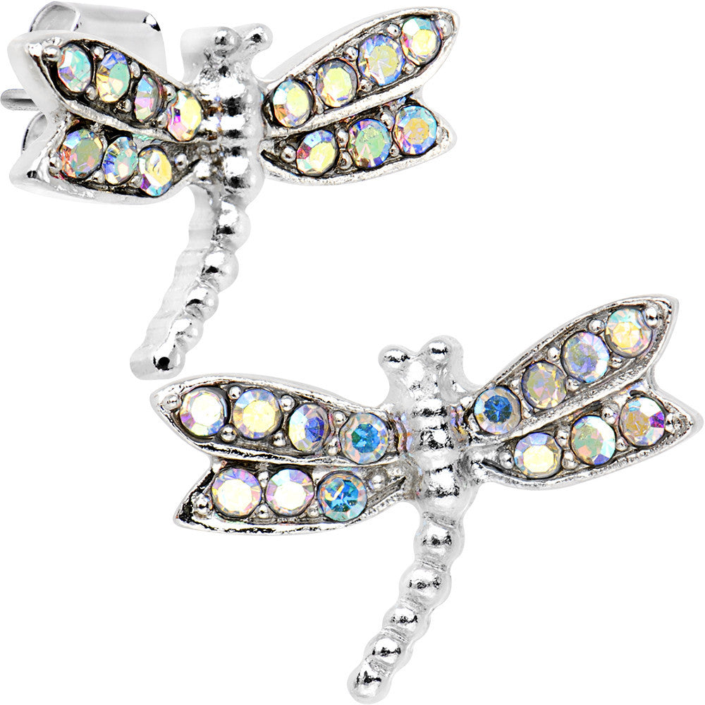 Gem Meadow Dragonfly Stud Earrings 