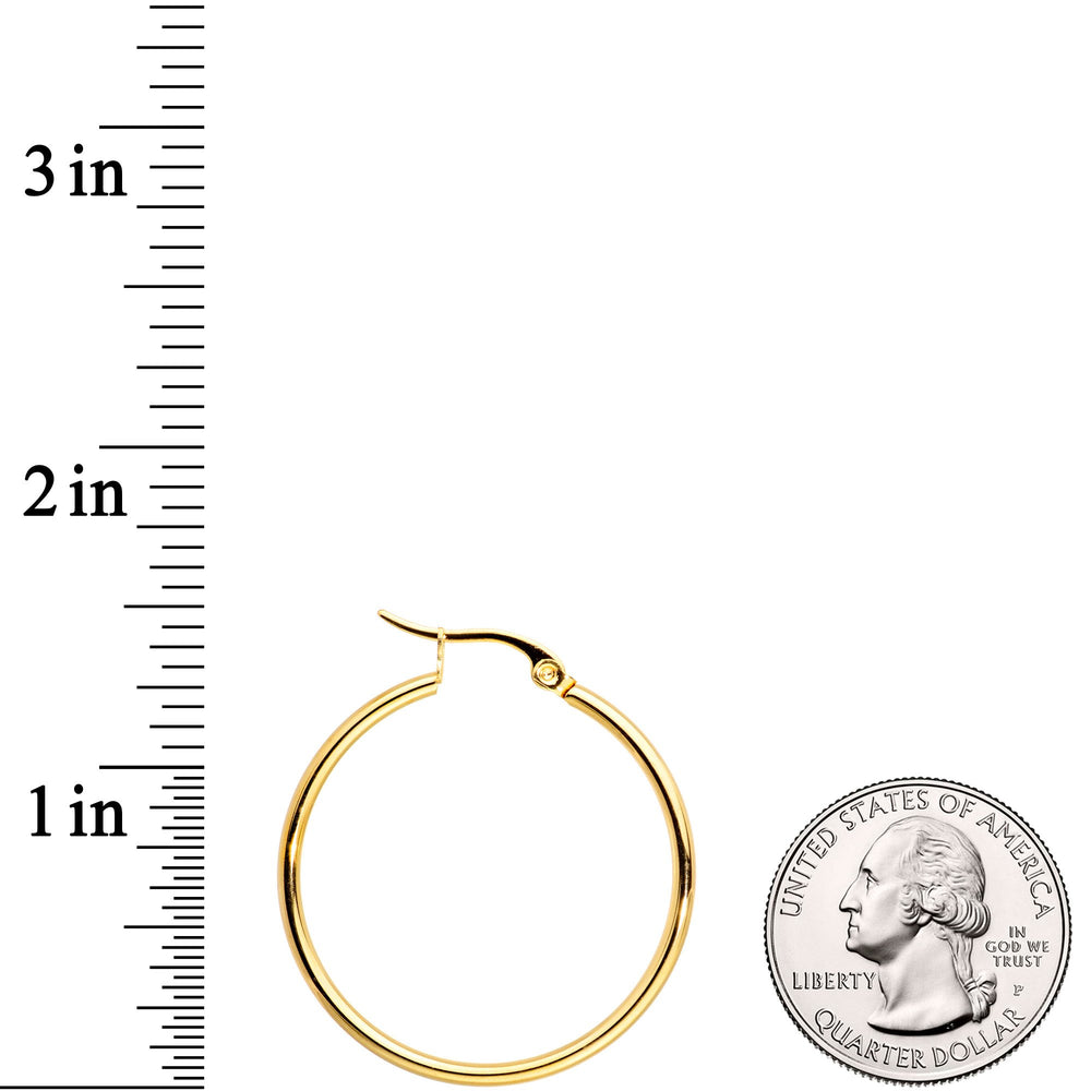 Classic 3/4 Small Hoop Earrings for Child in 14K Yellow Gold | Jewelry Vine