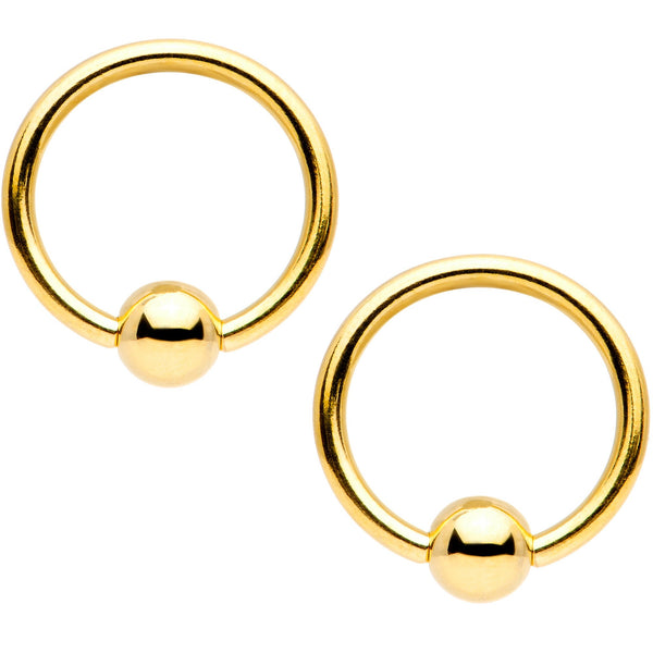 14 Gauge Clear Gem Gold Tone Squirrel BCR Barbell Nipple Ring Set of 4 ...